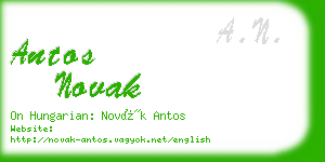 antos novak business card